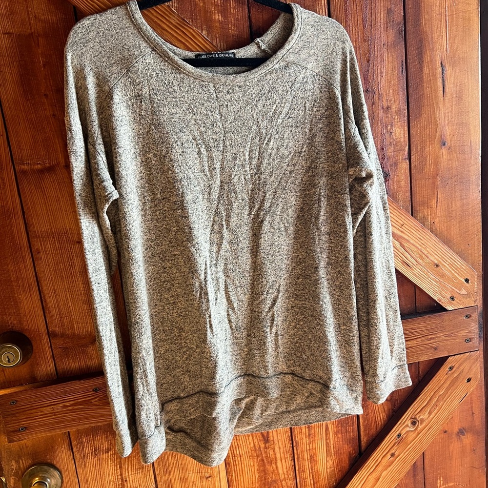 Harlowe & Graham Gray Crew Neck Sweater